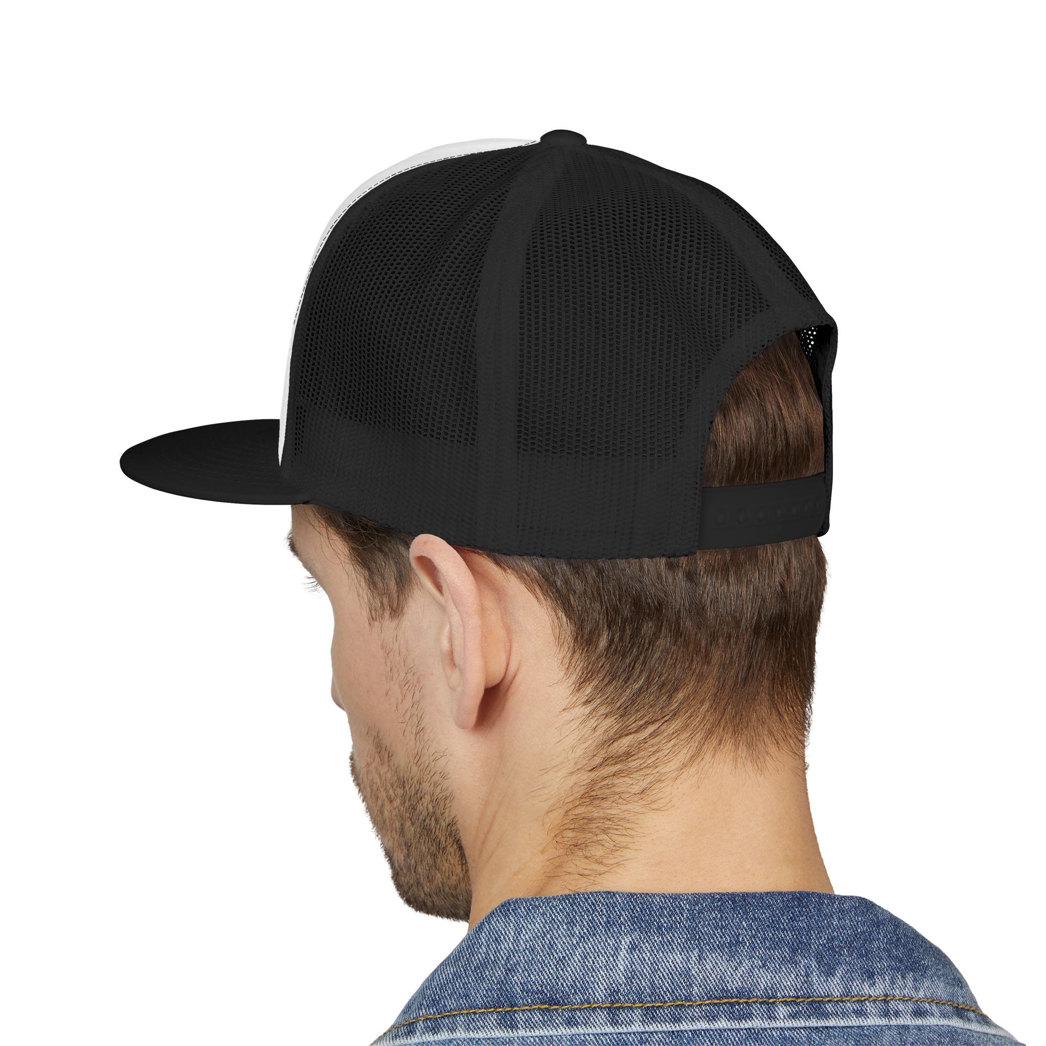 Dork Side of the Ring Trucker Snapback Hat | Wrestling Fan Flat Bill Cap - Image 34