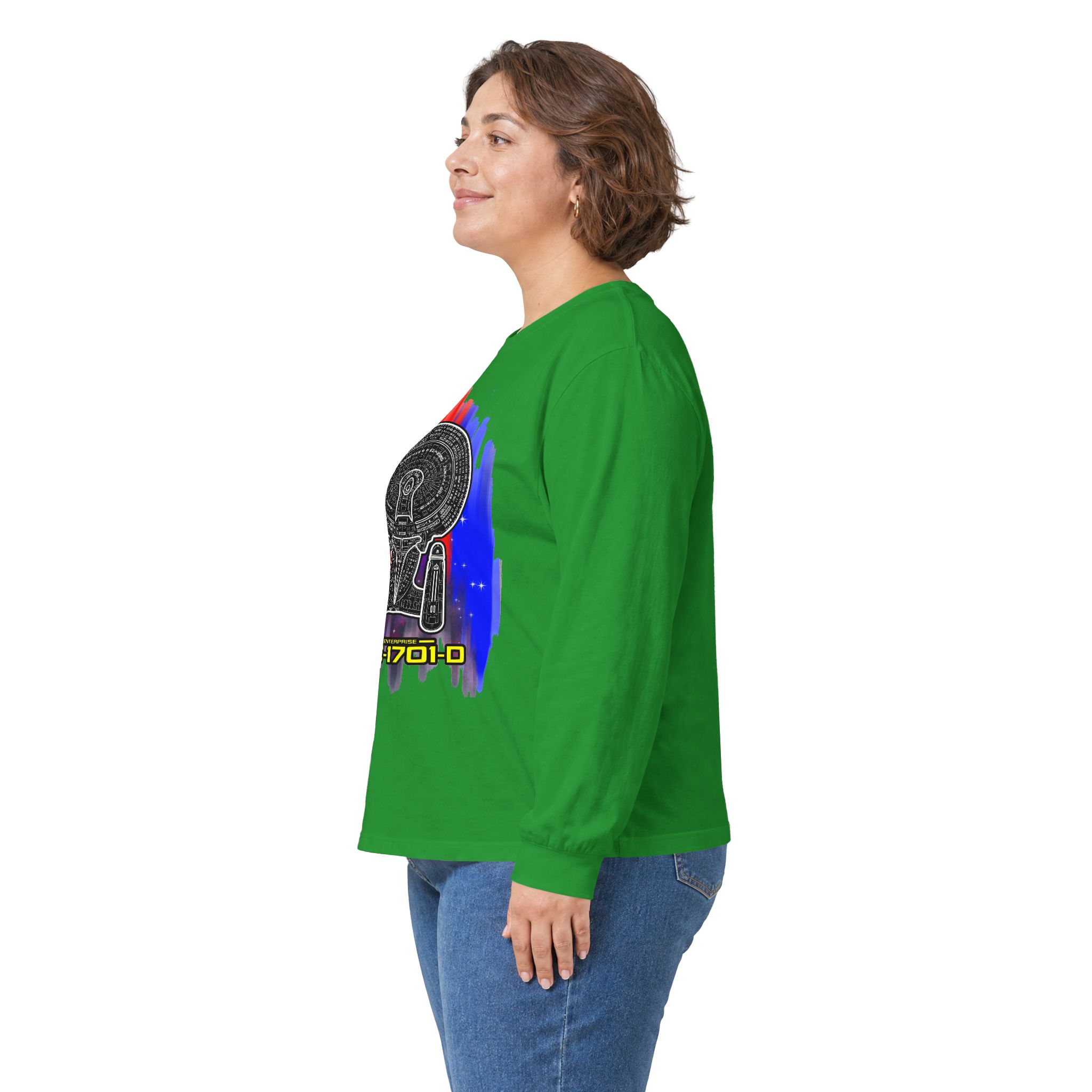 USS Enterprise NCC-1701-D Long-Sleeve T-Shirt | Star Trek: The Next Generation Inspired Starship Shirt - Image 53