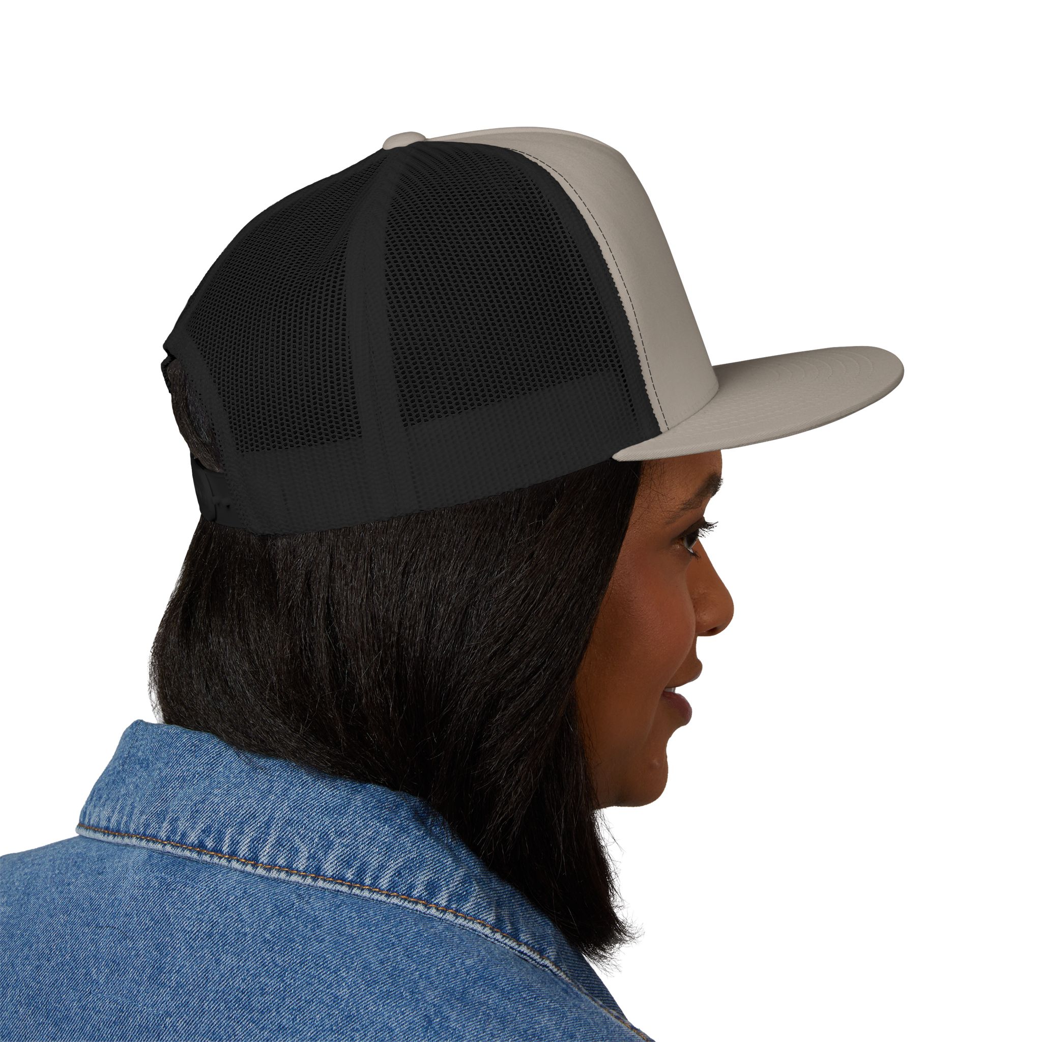 Dork Side of the Ring Trucker Snapback Hat | Wrestling Fan Flat Bill Cap - Image 24