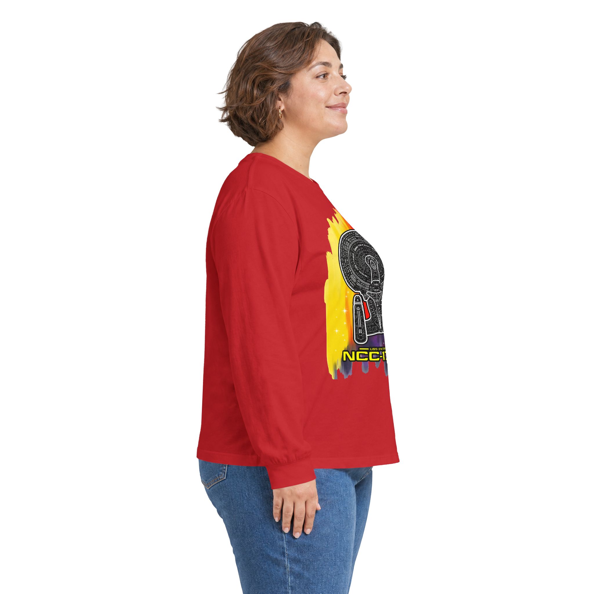 USS Enterprise NCC-1701-D Long-Sleeve T-Shirt | Star Trek: The Next Generation Inspired Starship Shirt - Image 13