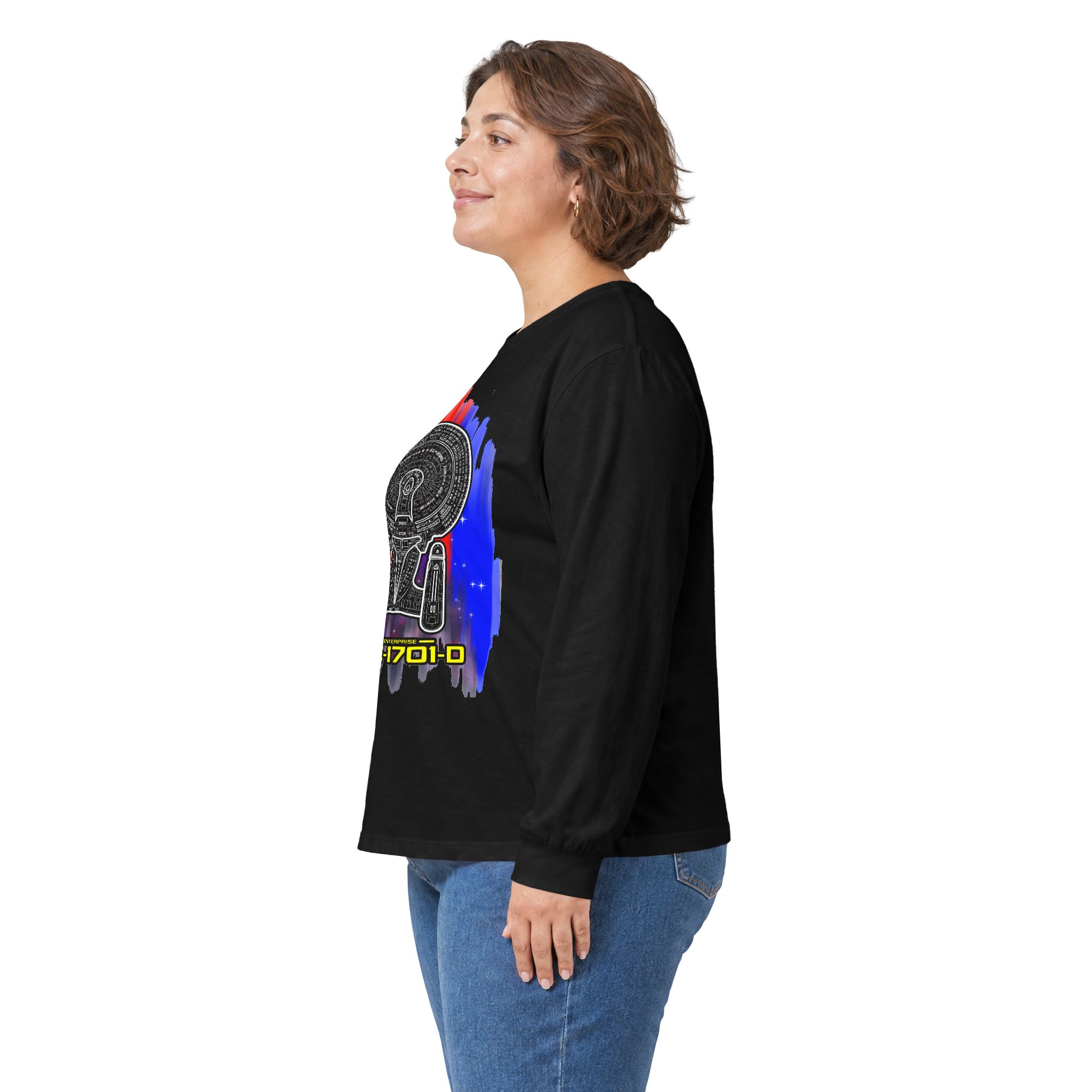 USS Enterprise NCC-1701-D Long-Sleeve T-Shirt | Star Trek: The Next Generation Inspired Starship Shirt - Image 24