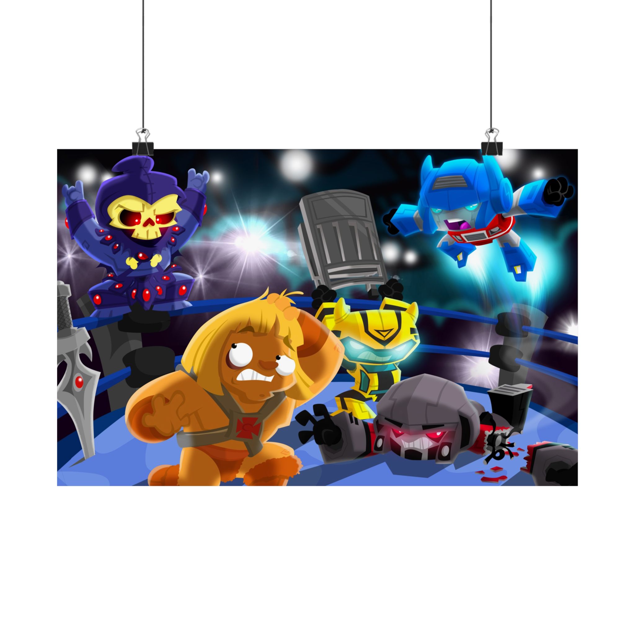 Main Event Mayhem: Transformers × Masters of the Universe Wrestling Poster