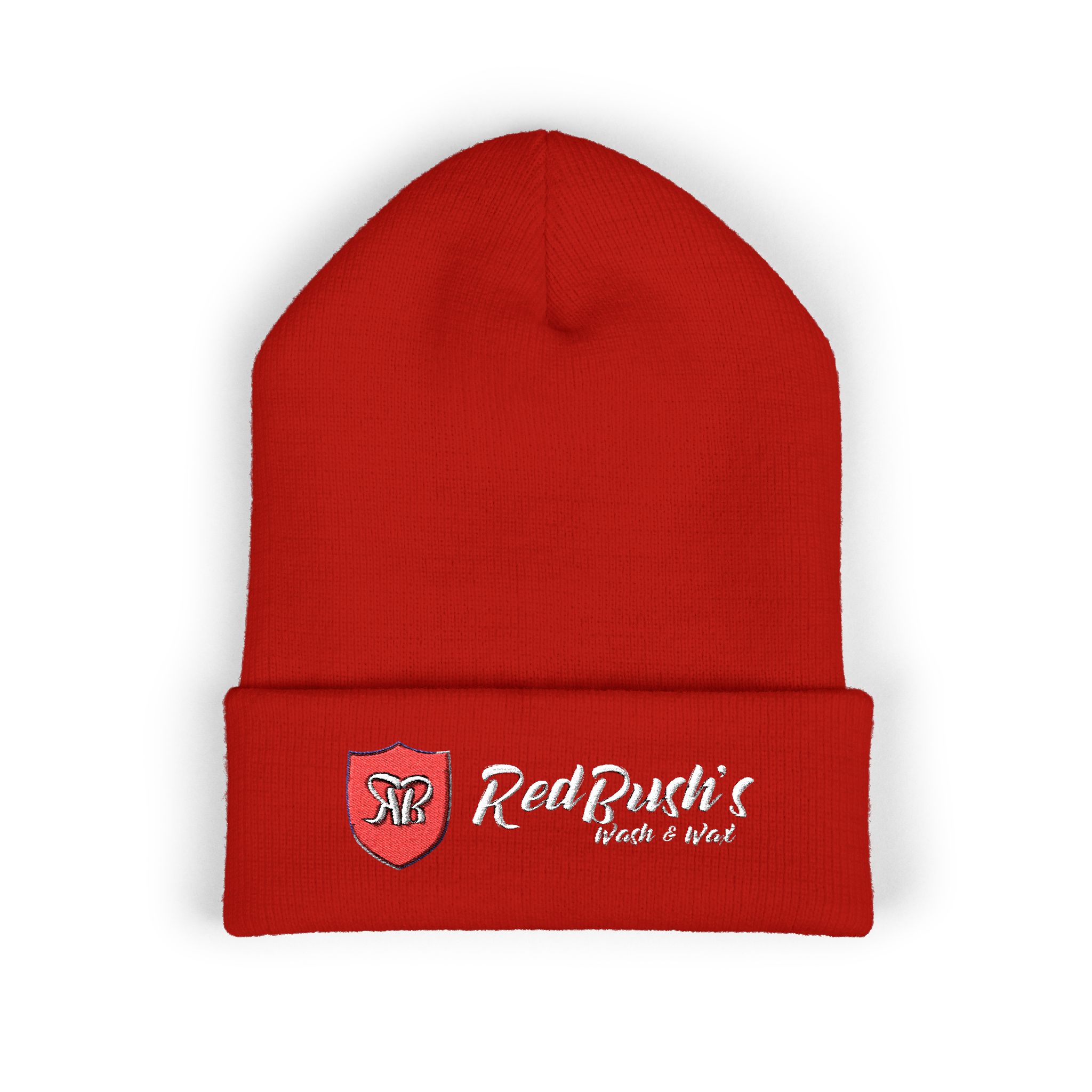 RedBush's Wash & Wax Team Embroidered Cuffed Beanie