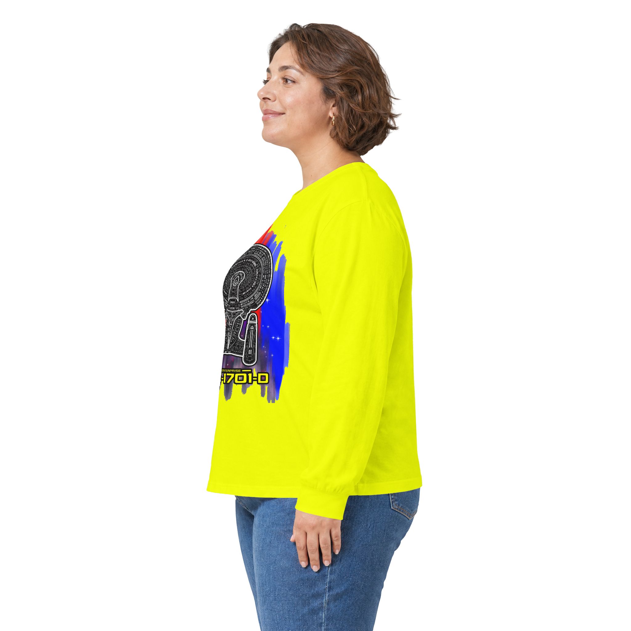 USS Enterprise NCC-1701-D Long-Sleeve T-Shirt | Star Trek: The Next Generation Inspired Starship Shirt - Image 48