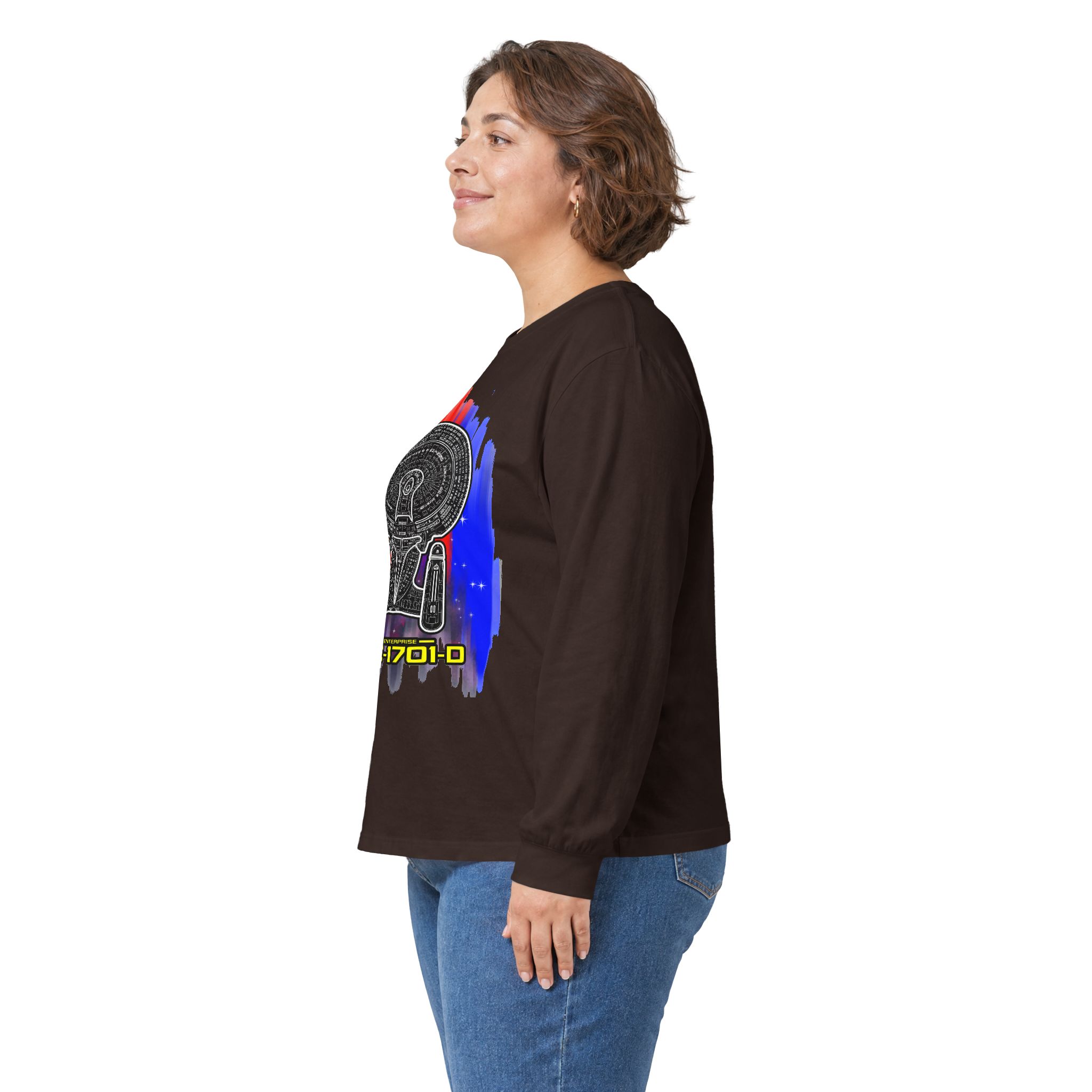 USS Enterprise NCC-1701-D Long-Sleeve T-Shirt | Star Trek: The Next Generation Inspired Starship Shirt - Image 43