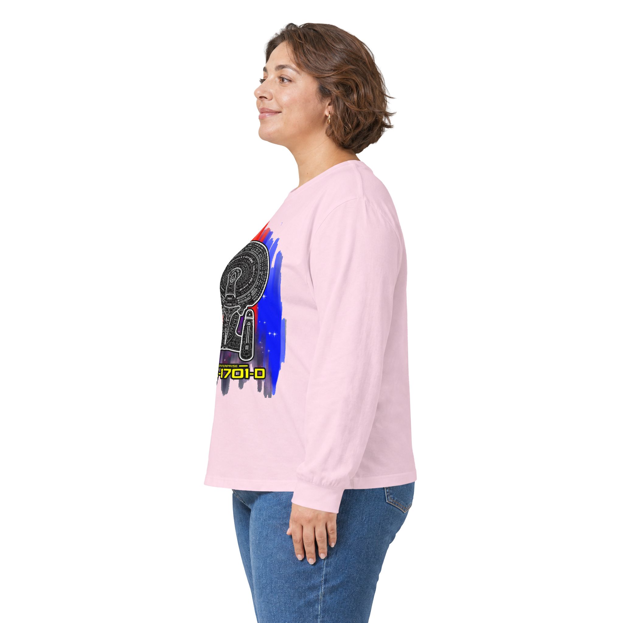 USS Enterprise NCC-1701-D Long-Sleeve T-Shirt | Star Trek: The Next Generation Inspired Starship Shirt - Image 78